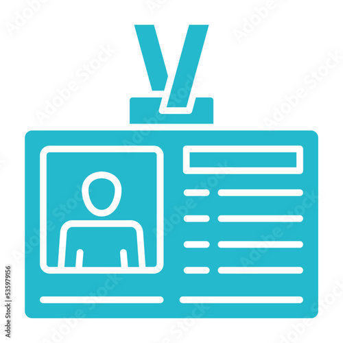 Id Card Multicolor Glyph Icon