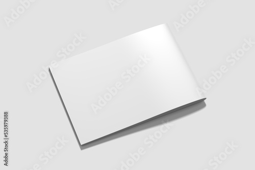 Landscape back cover of a4 brochure mockup