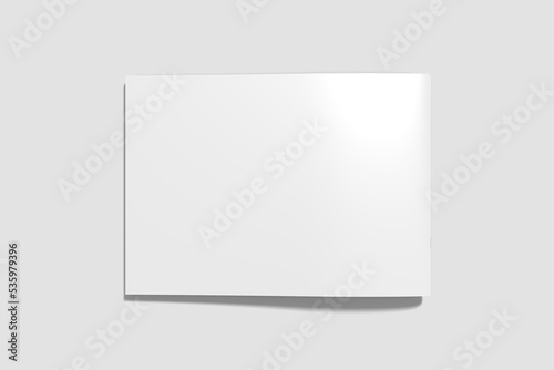 Quadro em tela Blank back cover of a4 brochure mockup