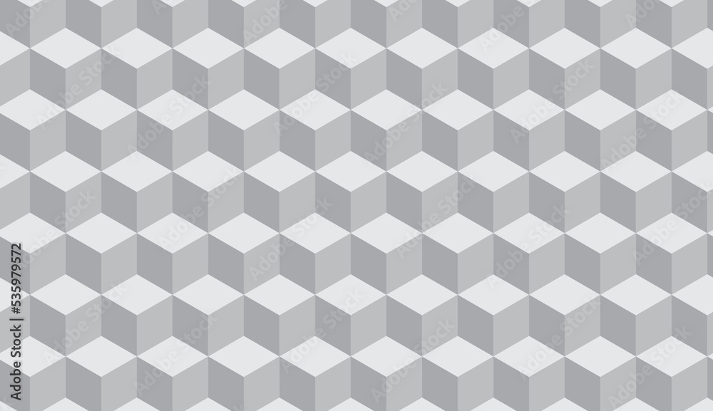 Abstract white 3D geometric wallpaper. Cubes background seamless pattern. Abstract white 3D geometric wallpaper. Cubes background seamless pattern.