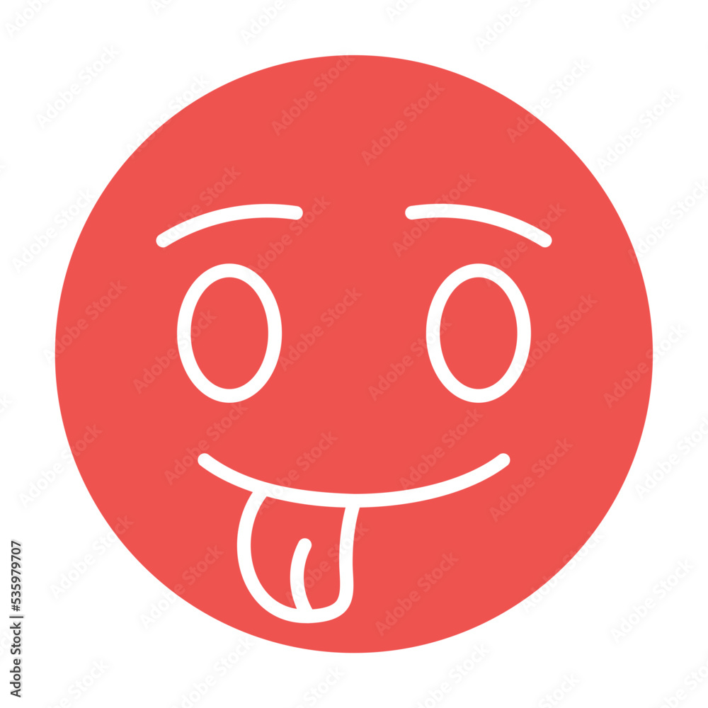 Tongue Out Multicolor Glyph Icon Tongue Out Multicolor Glyph Icon