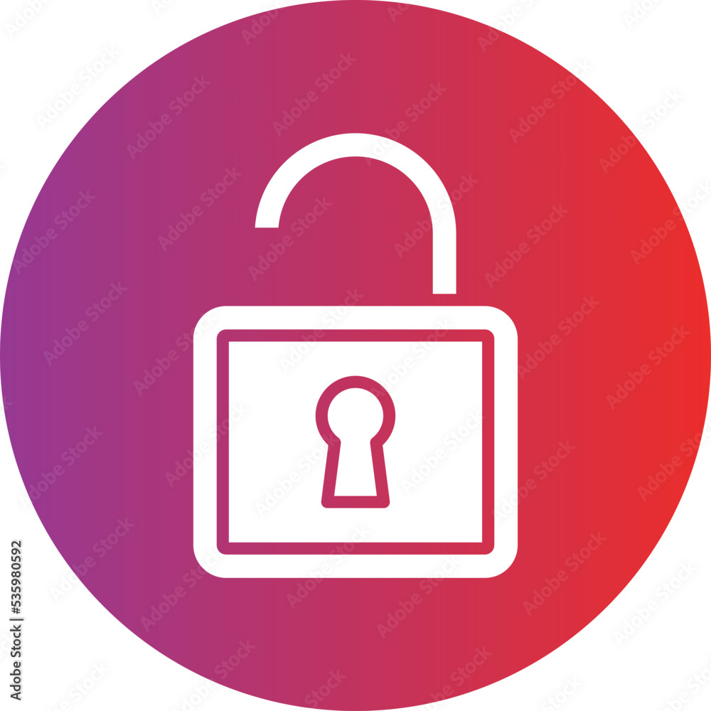 Unlocked Icon Style Unlocked Icon Style