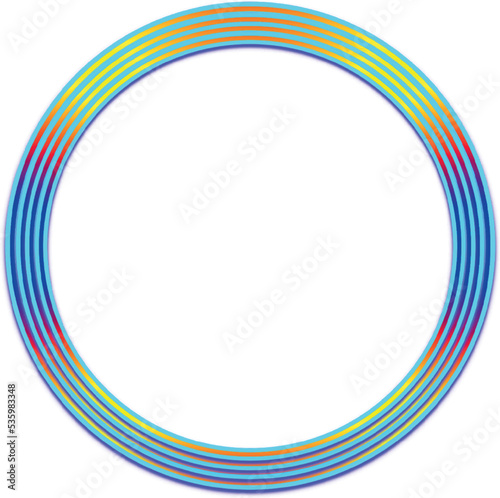 Shining circle frame Transparent Background