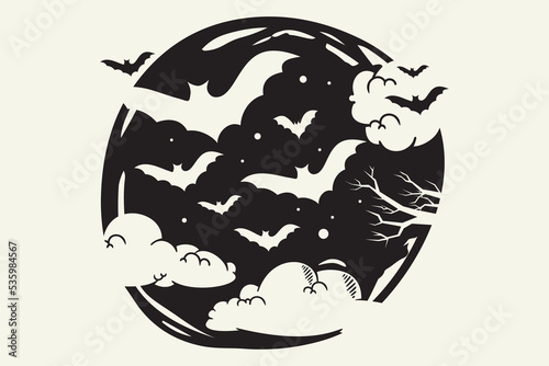 Scary Bat Flying in the Dark