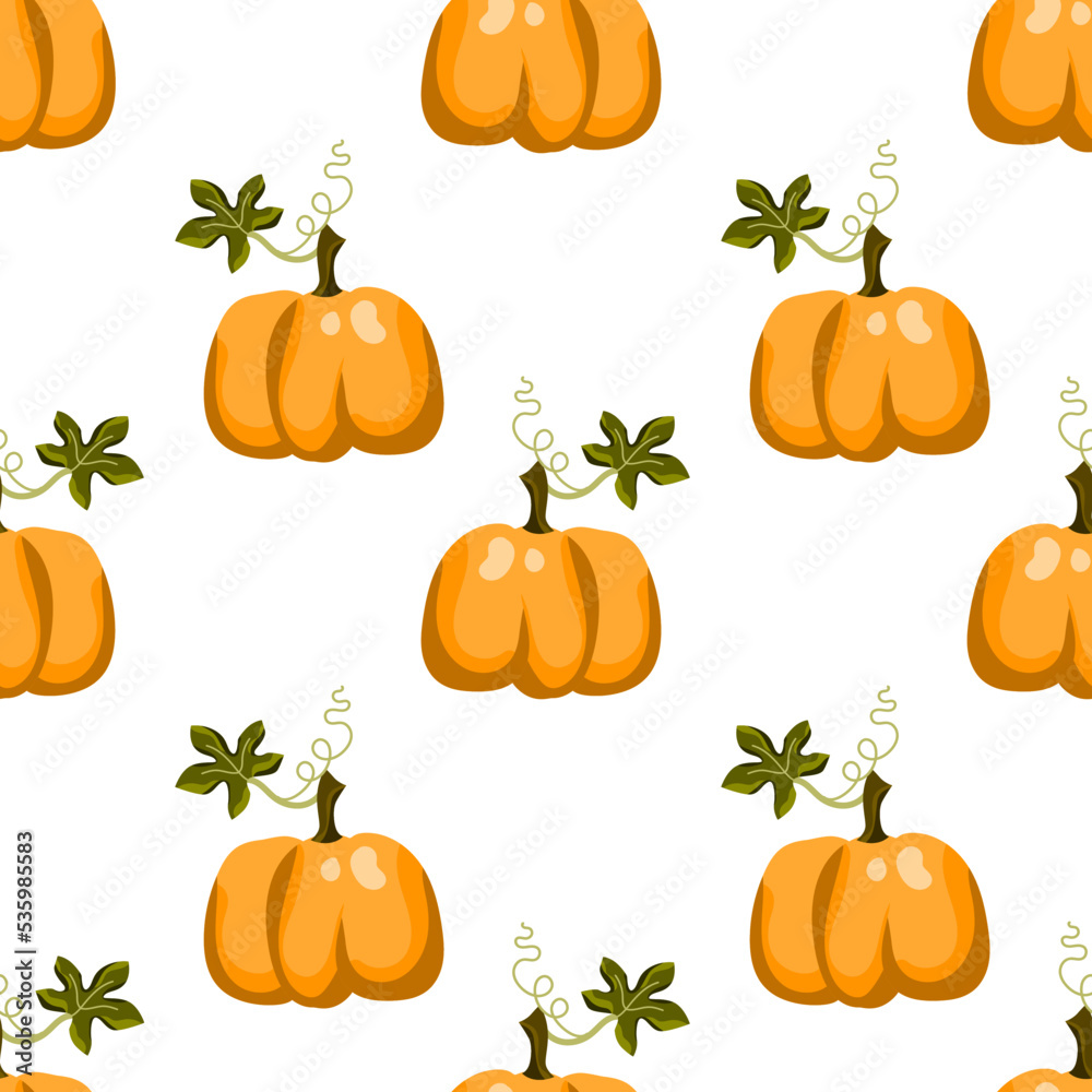 Cartoon pumpkins. Vector halloween baby illustration.