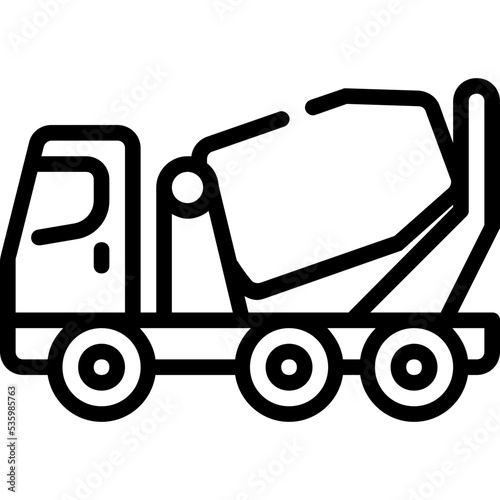 concrete mixer icon