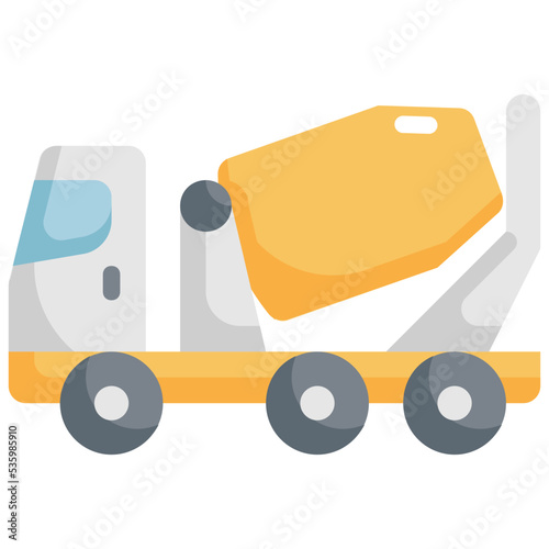 concrete mixer icon