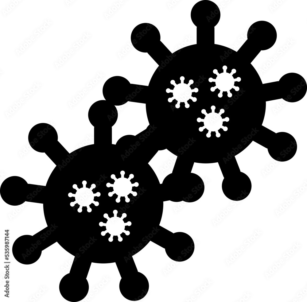 Obraz premium virus flat icon vector hand drawn