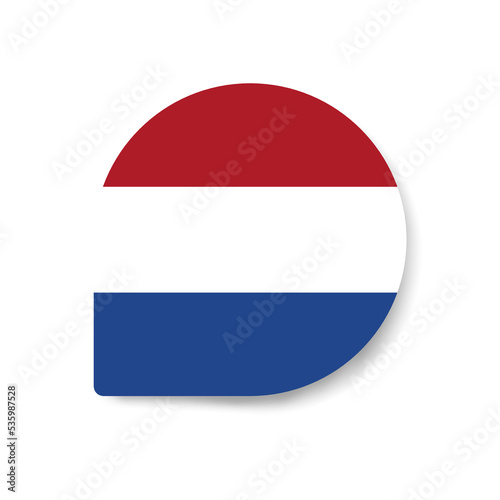 Free Download Netherlands drop flag icon with shadow on white background. - GFXLoad