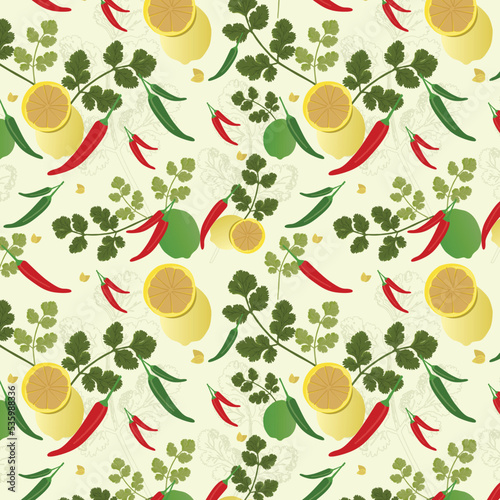 lemon cilantro pattern