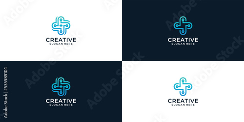 Vector set of medical logo template