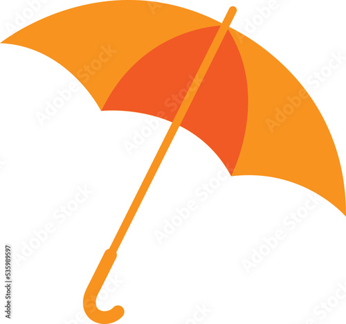 Yellow umbrella icon. Vector illustration. Isolated..eps