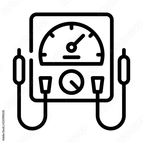 Download premium line icon of volt meter 