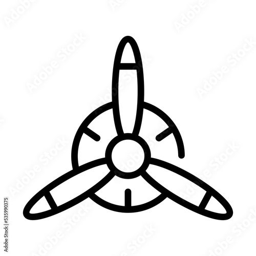 Download outline icon vector of propeller