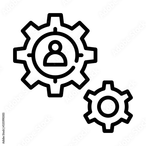 Download outline icon of employee preferences 