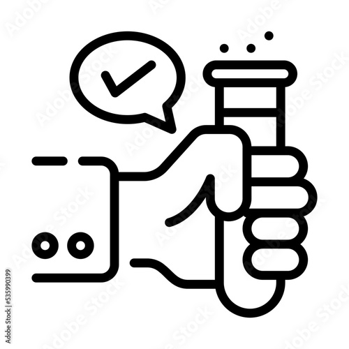 Ready to use line icon of lab testing 