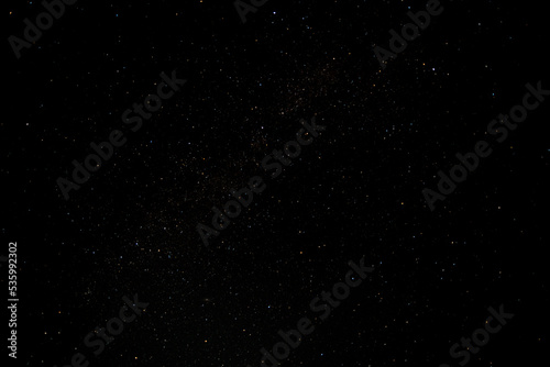 Many stars on black sky at night. A real dark night sky with plenty of stars. Night sky background 