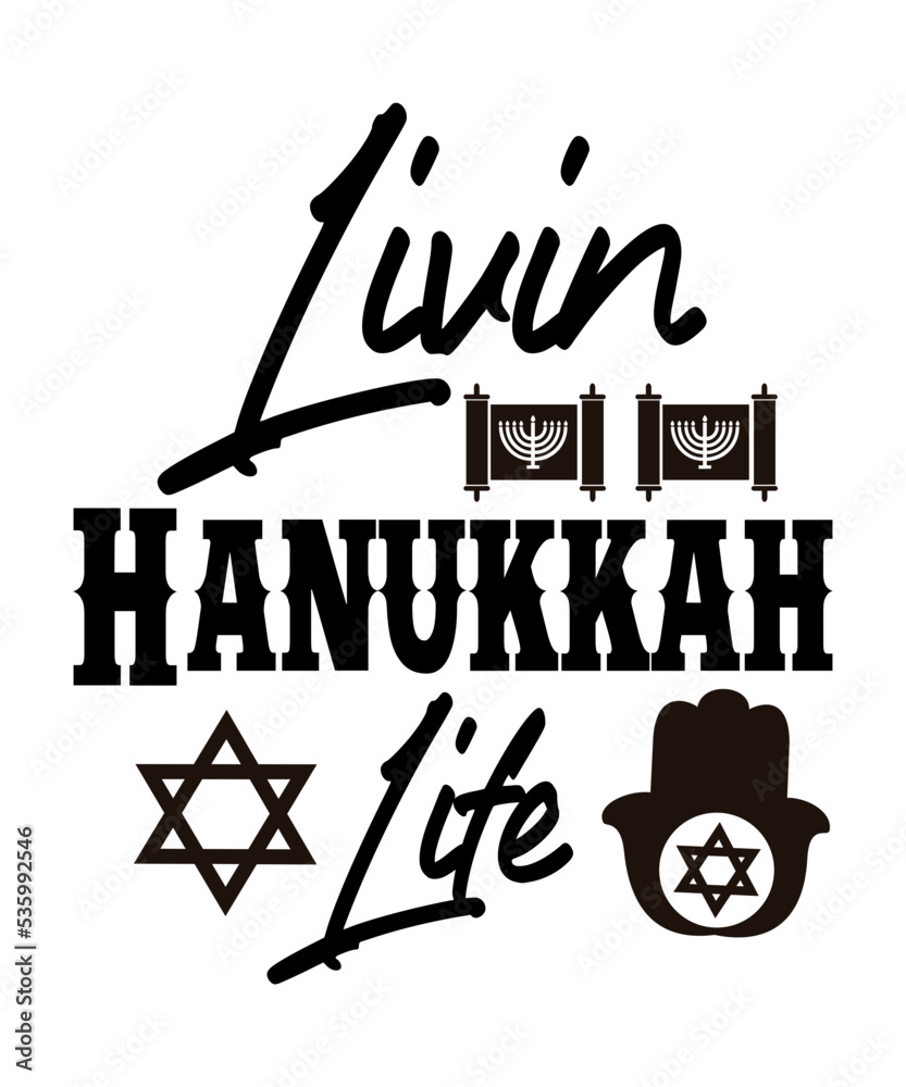 Chanukah Hanukkah Design Bundle svg, menorah 8 nights, svg png jpg
