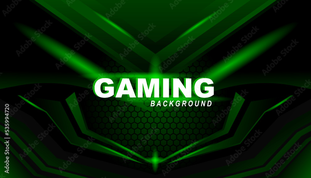 Abstract dark green Futuristic Gaming Background,dark green geometric