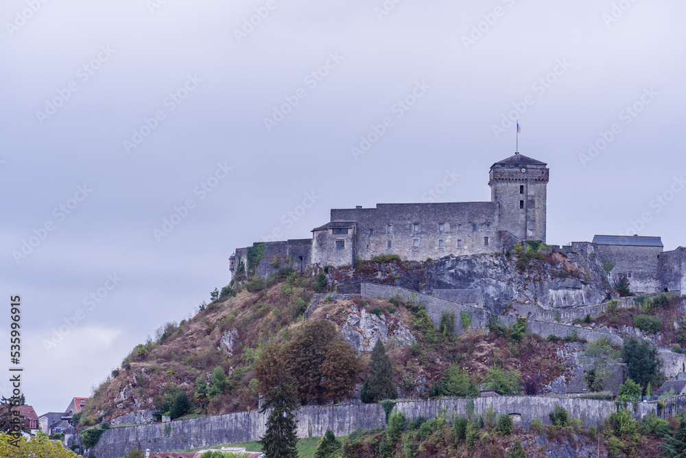 View of the Château fort de Lourdes in France home of Musée Pyrénéen