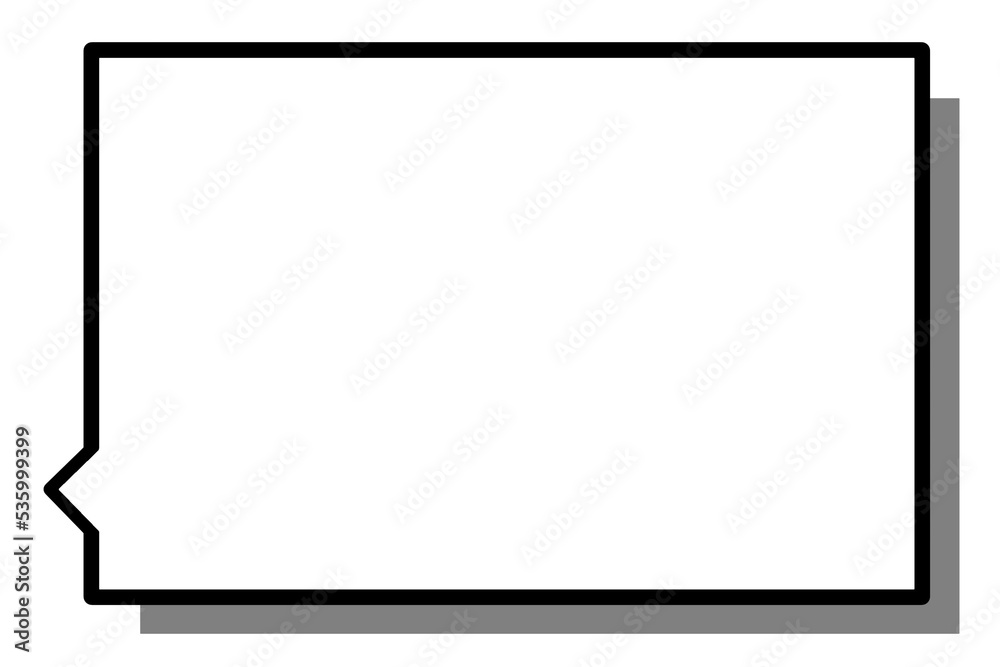 四角吹き出し 黒 四角吹き出し 黒