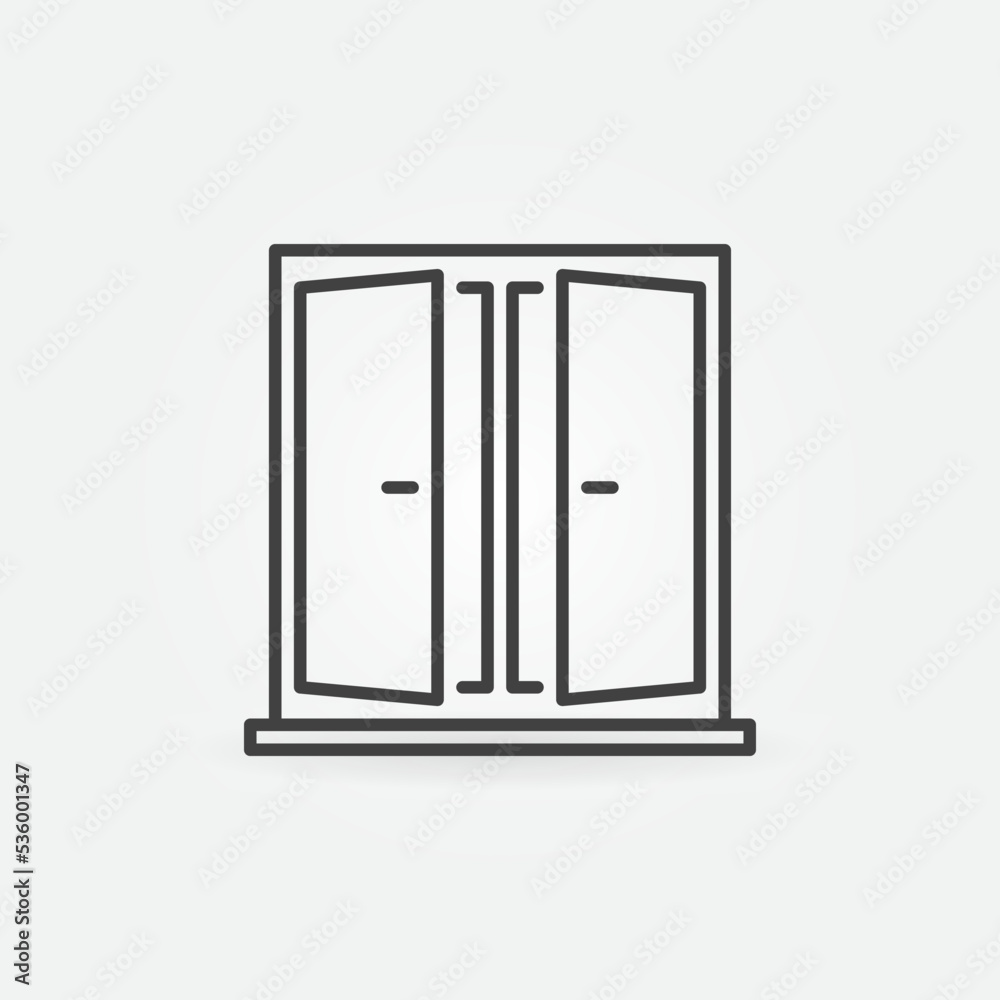 House Window vector concept icon in outline style House Window vector concept icon in outline style