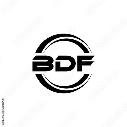 BDF letter logo design with white background in illustrator  vector logo modern alphabet font overlap style. calligraphy designs for logo  Poster  Invitation  etc.