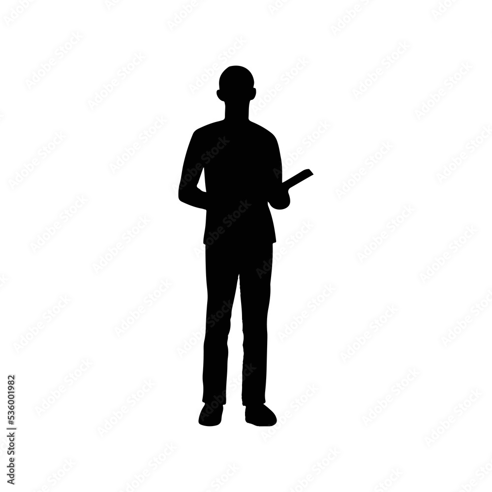office worker silhouette character