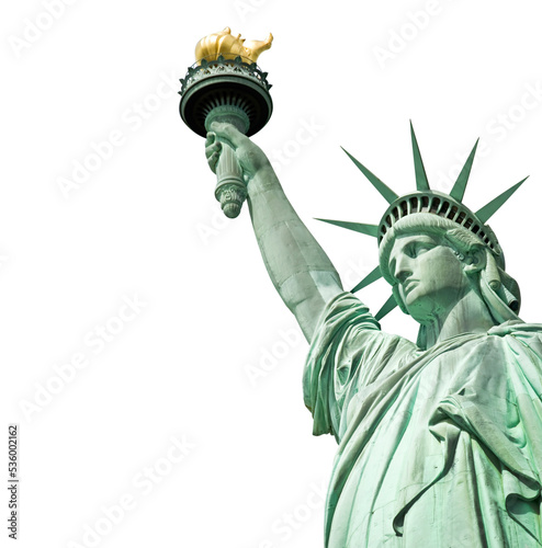 Fotografia, Obraz Statue of Liberty in New York, US, iconic american landmark isolated on transpar