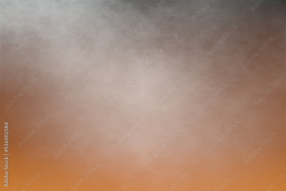 Abstract blurred background in soft dark tone for aesthetic of autumn and fall. Color and light gradient in warm earth tone background. Heat wave smoke and climate change banner for campaign design.