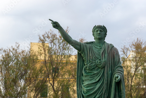Nerone Ancient Roman Emperor Statue in Anzio a city about 51 kilometres (32 mi) south of Rome.