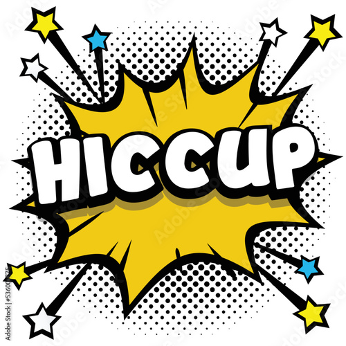 hiccup Pop art comic speech bubbles book sound effects photo