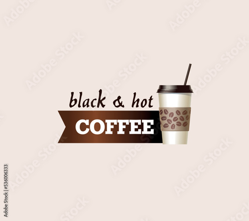 coffee take away paper cup Vector Pro