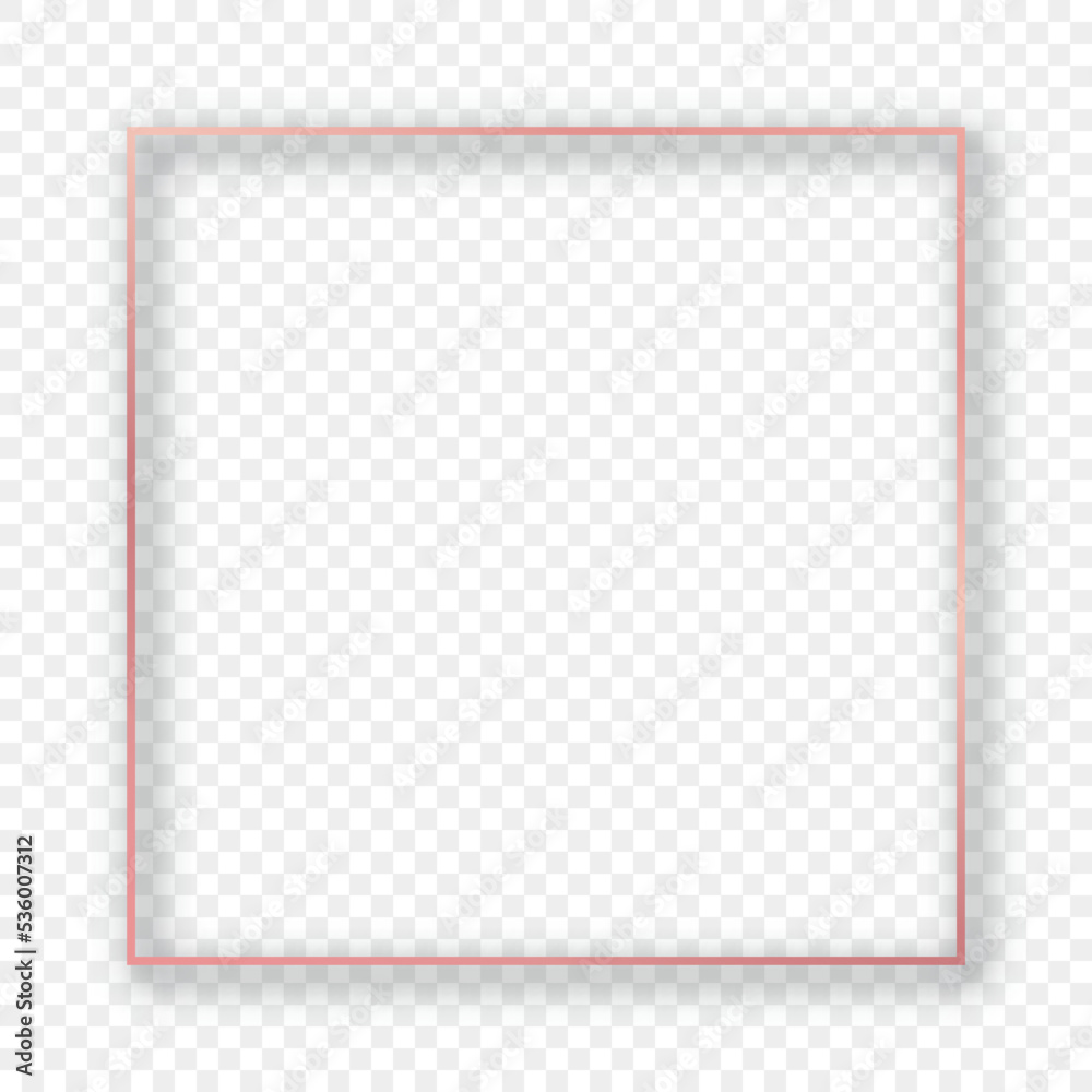 Rose gold glowing square frame Rose gold glowing square frame