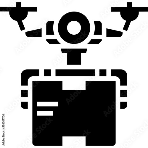 Drone delivery icon symbol element