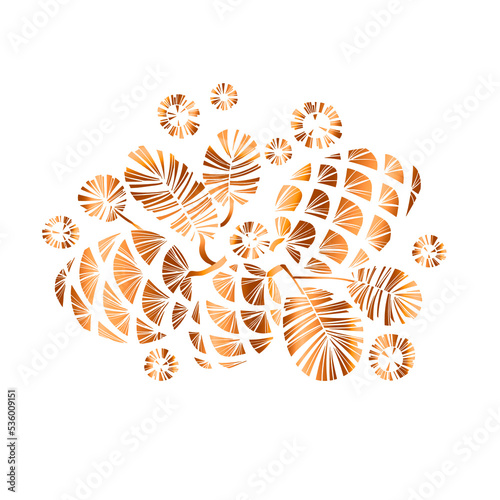 Luxury Xmas Pine Cone with pine twig for sublimation