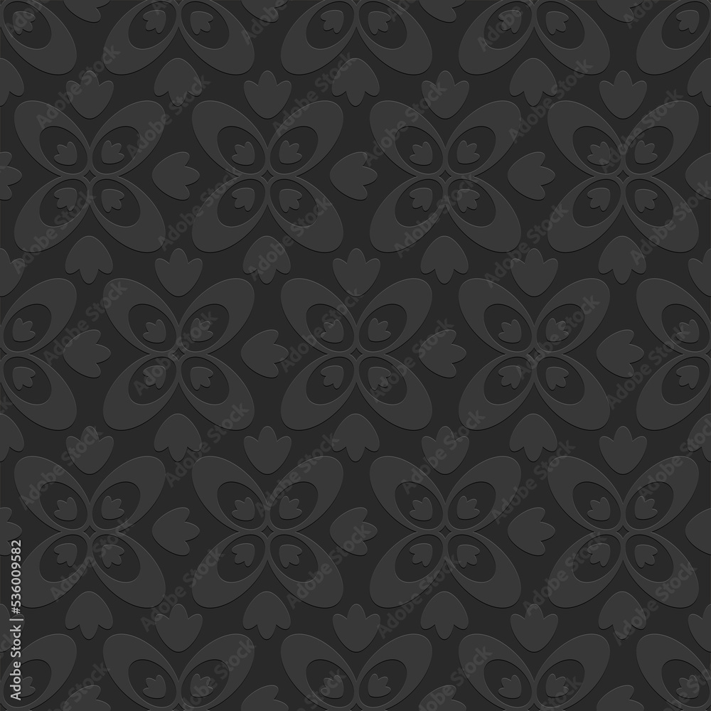 Arabic style seamless pattern, arabesque ornate black monochrome pattern, vector realistic illustration Arabic style seamless pattern, arabesque ornate black monochrome pattern, vector realistic illustration