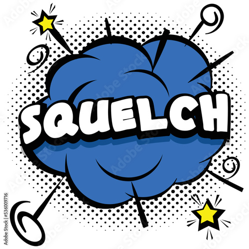 squelch Comic bright template with speech bubbles on colorful frames photo