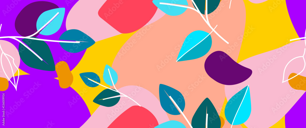 Bold Pattern Tropical Leaf Jungle Modern Motif