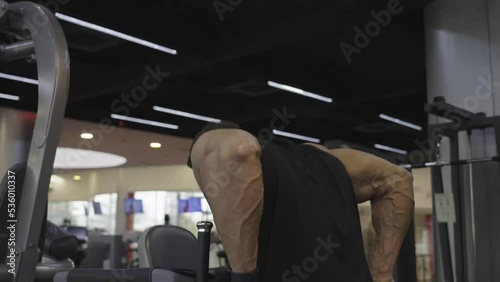 Bodybuilder equipments gym indoor 4K high resolution video