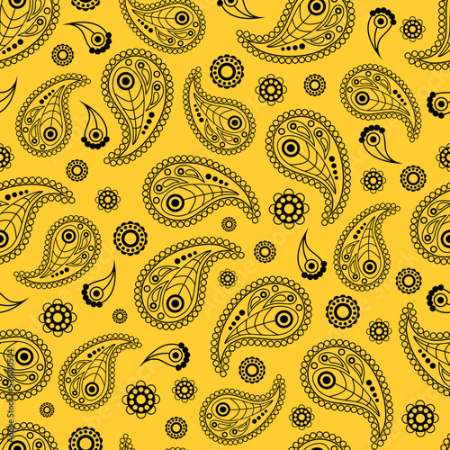 Seamless pattern with ornaments for bandana