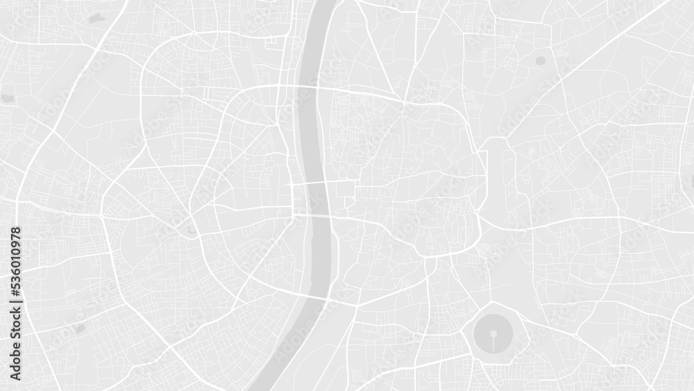 White and light grey Ahmedabad city area vector background map, roads and water illustration. Widescreen proportion, digital flat design. White and light grey Ahmedabad city area vector background map, roads and water illustration. Widescreen proportion, digital flat design.