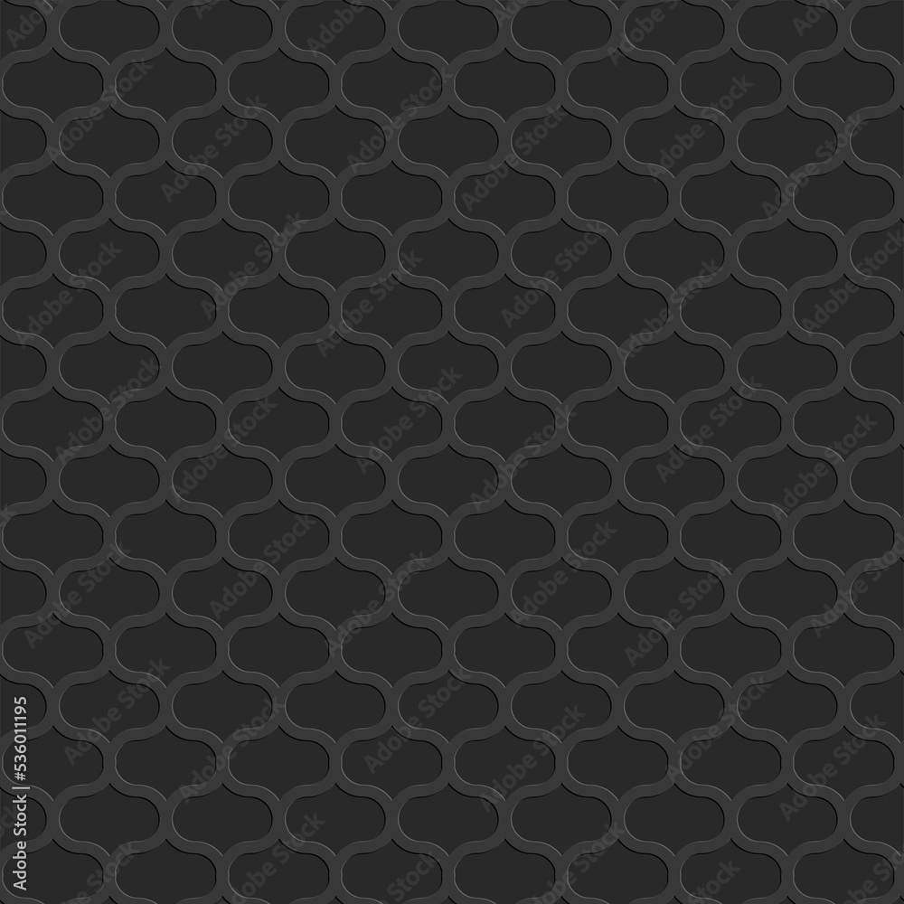 Black seamless pattern, monochrome arabesque ornate arabic dark black background for design and decoration, vector illustration Black seamless pattern, monochrome arabesque ornate arabic dark black background for design and decoration, vector illustration