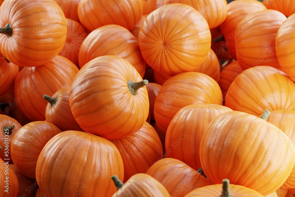 Organe Pumpkin In White Background 3D Rendering Mockup Organe Pumpkin In White Background 3D Rendering Mockup