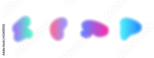 Gradient liquid blob shapes