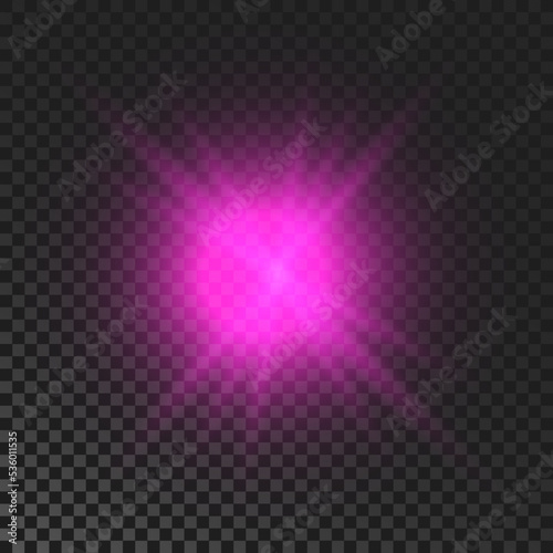 Purple glowing sparkling star