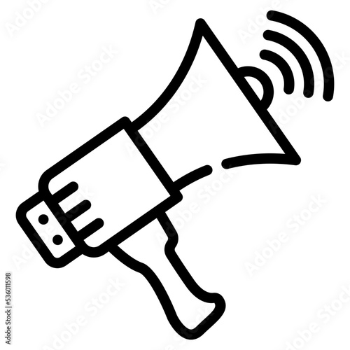 A loudspeaker line editable icon design 