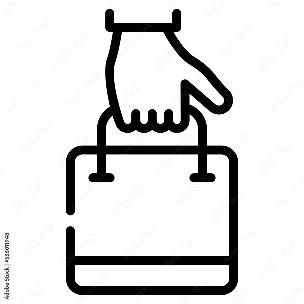An icon of portfolio line vector An icon of portfolio line vector