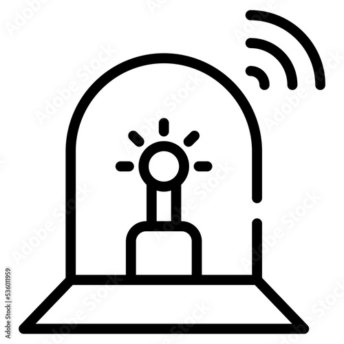 A siren line editable icon