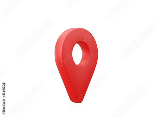 red map marker 3d.